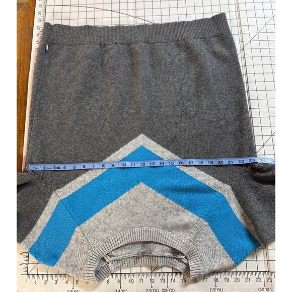 T by Talbots Thermolite Gray Blue Colorblock Wool Cotton Blend Sweater Women 2X - Picture 5 of 7